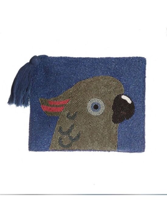 Handbags - NWT Guadalupe Cacatua Beaded Clutch in Blue